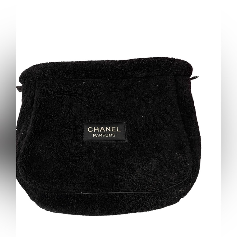 Chanel perfumes terry cloth cosmetic bag